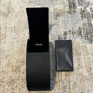 Prada Textured Black Eyewear Holder